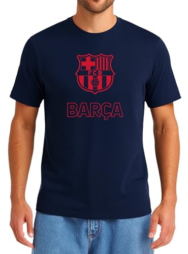 FC Barcelona Officiell fotbolls-t-shirt för män, sporttröja, kortärmad t-shirt i bomull, licensierade Barça-tröjor för män