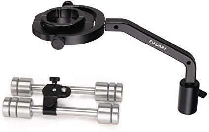 PROAIM Gimbal Brace Mount für DJ-RN-S & Crane-2 Kamera-Gimbal & Stabilizer Vest Arm. Für Weste/Arm mit 16mm Pin-Montage. 10 Gegengewichte mit 15mm LWS-Stangen (P-GMBC-01)
