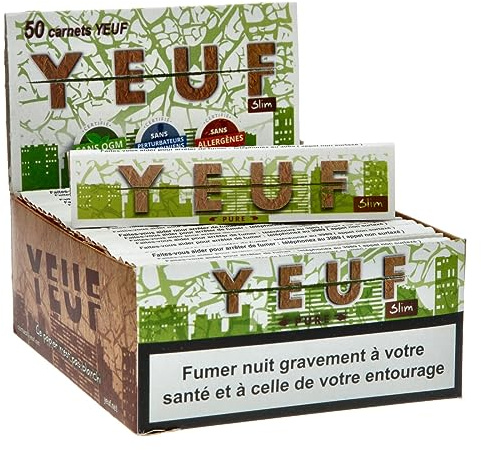 FEUILLES A ROULER SLIM YEUF PURE - BOITE DE 50 PAQUETS