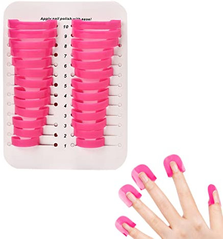 26 Stück Nagellack Schablone Nail Polish Stencil Nail Painting Guide 10 Sizes Wiederverwendbar Nägel Edge Hautbarriere Kit Nagelschablone Fingernägel Schablonen für Nailart