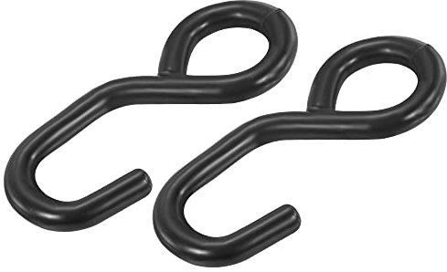 sourcing map Paket von 2 S Form Riemen Haken 25mm Plastik Beschichtung für LKW Anhänger