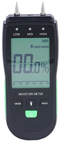 Medidor de Humedad Digital Madera, Pantalla LCD Retroiluminada HD, Alta Precisión, Amplia Gama de Medidas de Datos, Portátil Humidímetros para Maderas, Muebles, Pared, Materiales de Construcción