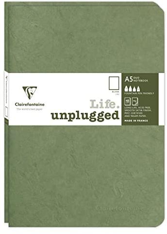Clairefontaine 733183C 2 Notizhefte Nomaddict DUO A5 48 Blatt blanko Grün