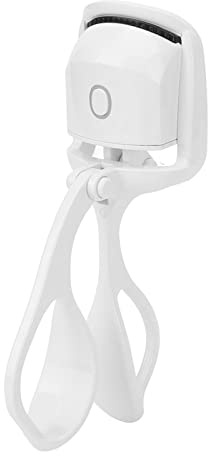 Beheizte Wimpernzange, 2 Temperaturmodi, schnelle Vorheizung, intelligente Wimpernzange für langanhaltenden Schwung, USB aufladbare elektrische Wimpernzange für Frauen und Mädchen (Weiß)