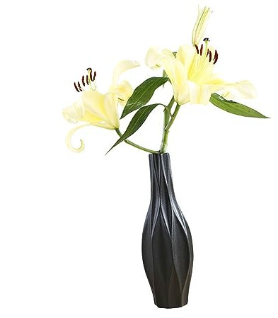 Warmhm Schwarze Keramikvase Mittlere Europäischer Stil Schmaler Blumenvase Behälter Dekorativ Für Getrocknete Blumen Wohnkultur Geschenkidee