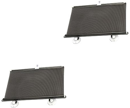 Garneck 2stücke Perforierte Balkon-Sonnenschutz-saugnapf-vorhänge Leicht Und Tragbar Geeignet Für Türen Und Fenster Schwarz Mit Netzpunkt Installieren Reinigen