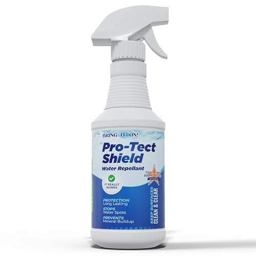 Bring It On Protect Shield Shower Door Water Repellent | Eliminate Hard Water Buildup on Tile and Grout, Glass, Fiberglass Counter Tops, All Hard Surfaces