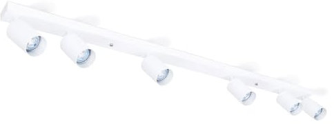 KOLORENO Lampada Alogena da Superficie Viki - Lampada da Parete e Soffitto - Lampada da Parete Faretto GU10 - Lampada da Parete Faretto x5 - Faretto da Soffitto in Metallo - Bianco, 1200x170x40 mm
