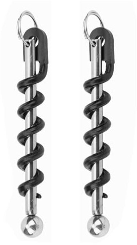 2Pcs Utensili da Cucina Mini Portachiavi Cavatappi Portatile In Acciaio Inox Cavatappi Borsa Torsione Mini Portachiavi Cavatappi Tasca Cavatappi Apribirra