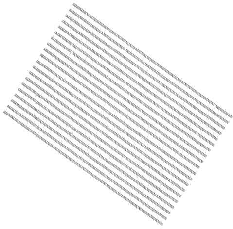 QUARKZMAN 20pz Aste Metalliche Rotondo in Acciaio, 1,5mm x 150mm Utensile Barra Tornio Acciaio ad Alta Velocità (HSS) per Tornio Ingranaggi Trapani Torni Macchine Foratura Fai Da Te