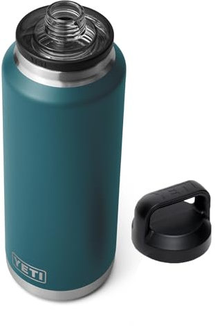 YETI Rambler 46 oz Bottle, Leakproof, Vacuum Insulated, Stainless Steel with Chug Cap, Agave Teal