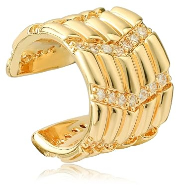 Jenosy 14K Ear Cuff Gold Damen Nicht Piercing Öffnen Wrap Ohrringe Vergoldet Filled Cubic Zirconia Ohrmanschette Gold Handmake Hypoallergene Schmuck Geschenk für Frauen