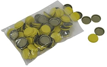ERPEL Tappi a corona giallo limone, confezione da 100 pezzi