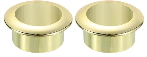 sourcing map 2 occhielli da scrivania in nylon da 30 mm, copertura per fori cavi in plastica, organizer per cavi per scrivania, armadio del computer, oro