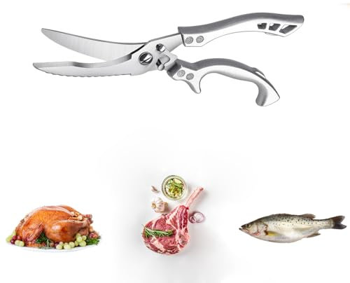 Ciseaux de Cuisine de Haute Qualité pour Volaille, Poisson et Légumes, Outil Multifonction pour Une Coupe Précise et Une Utilisation Pratique