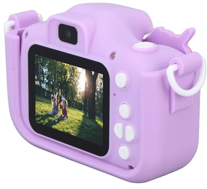 Appareil Photo Licorne X10S pour Enfants avec Batterie Intégrée - Multifonctionnel pour Enfants - Photo, Vidéo, Musique et Jeux - pour Le Jeu Créatif (Purple)