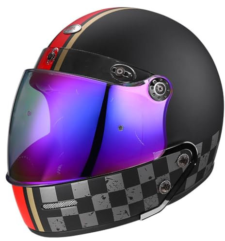 Mezzo Casco Da Motociclista Portatile Casco Scodella ECE/DOT Omologato 3/4 Caschi Jet E Demi-Jet Moto Con Visiera Casco Aperto Caschi Cromwell Per Scooter Cruiser 37,XXL:63-64CM