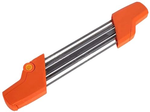 Aiguiseur de chaîne 2 en 1 pour tronçonneuse 4 mm 4,8 mm 4,8 mm Outil d'affûtage de chaîne de tronçonneuse Outil de meulage facile Accessoires de rechange pour (4 mm)