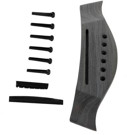 ERINGOGO 1satz Folk Guitar Bridge Mit Ersatzteilen Für Akustikgitarre Inklusive Sattel Steg Und Zubehör Robustes Für Gitarrenliebhaber