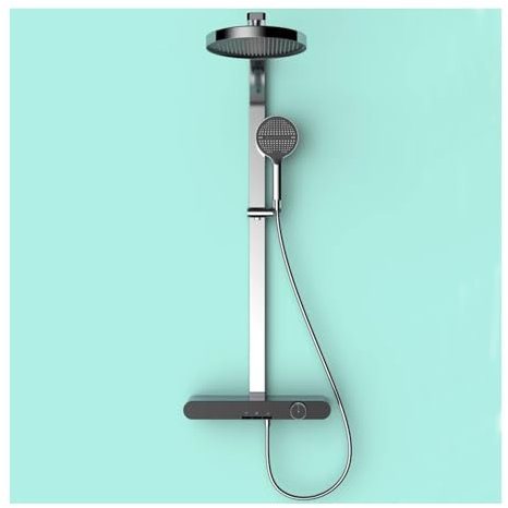 DXEMRQPB Ensembles complets de robinets de Douche muraux, pommeaux de Douche à Effet Pluie avec Jet portatif, pommeau de Douche à Effet Cascade, système de Douche à Effet Pluie pour Salle d