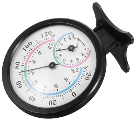 Milisten Mini Termometro Igrometro Analogico Ad Alta Precisione Per Interni Misuratore Di Temperatura e Umidità Per Giardino e Patio Display Facile Da Leggere Monitoraggio Reale