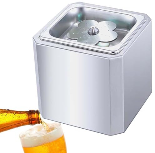 vnmudzeo Co2-GlasküHler Mit Led-Neonlicht, Kommerzieller Eisbecher-KüHler FüR Cocktails, Champagner Und Wein