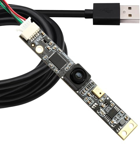 SVPRO USB-Kameramodul mit Mikrofon, 102-Grad-Weitwinkel-Laser-Gravierkamera für Lightburn, Festfokus, 4K-UVC-Webcam-Board für Computer, Raspberry Pi