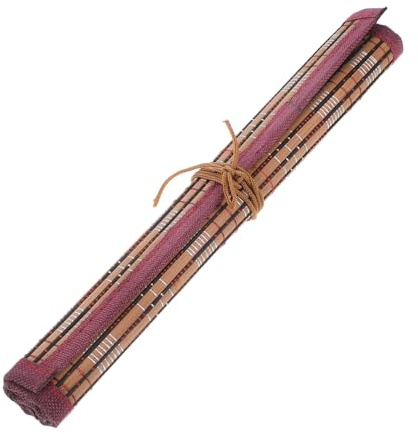 VILLFUL Rollbares Federmäppchen aus Canvas und Bambus Pinselhalter für Chinesische Kalligrafiepinsel Großer Organizer für Aquarell und Ölpinsel Bürstenkopfschutz für Künstler