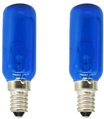 Ksywydu 2 Pcs Fridge Freezer Blue Lamp Bulb, 25W 230V-240V Blue Bulb Light Lamp Refrigeration Lamp for Bosch Neff Siemens 'Daylight' Type Models, Stylish Illumination for Kitchen, Easy Installation