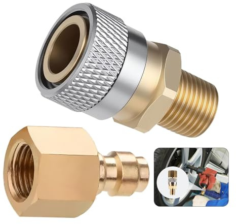 1/8 Inch BSP Quick Release Coupler Fittings 8mm Quick Couplers | Pressure Washer Adapter 40mpa High Pressure Connector for PCP Air Rifle Adapter Kit Air Compressor Power Hose Fittings