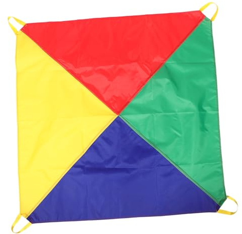 JUMPLAWN Rainbow Parachute for Lightweight Outdoor Play Equipment Colorful Cooperative Game Prop for Group Activities and Kindergarten Social Interaction