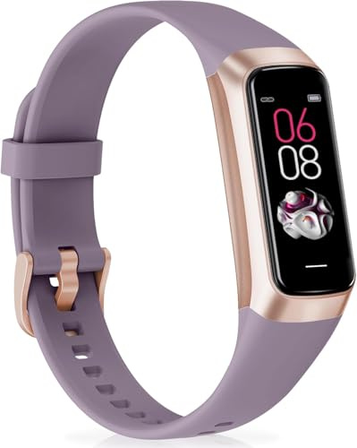 Health Fitness Tracker Smart Watch with 24/7 Heart Rate, Sleep Monitor, AMOLED Touch Color Screen,Step Counter for Men Women Activity Trackers IP68 Water Resistant Compatible with iOS Android (Purple)