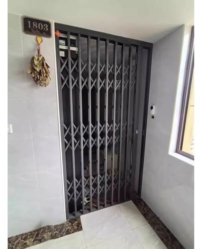 Barras de seguridad plegables para ventanas y puertas correderas, diseño de bloqueo resistente para mejorar la seguridad del hogar y el apartamento