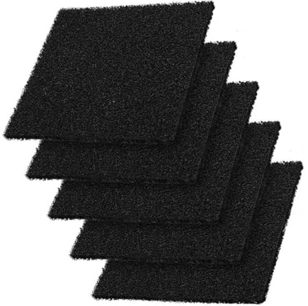 Filtro Carbone Attivo Quadrato per Pattumiera, 6 Pezzi, Nero | Ricambio per Cestino Compost, Accessorio Filtrante in Spugna, Rimuove Odori Sgradevoli