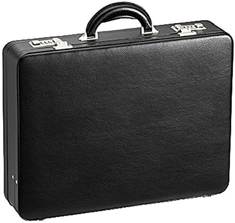 Bowatex Pilotenkoffer 46 cm Aktenkoffer 15 LI plus Erweiterbar Schwarz D & N