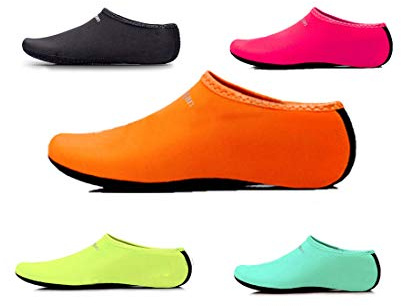 Uncle Paul Tauchsocken Wasser Socken - Orange Erwachsene Indoor Socke Barfuß Strand Surf Tauchen Haus Pantoffel Pool EU 37-38