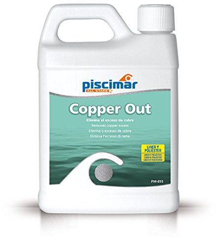 PM-655 Copper out: secuestrante de Cobre para el Agua de la Piscina. Botella 1.2 Kg.