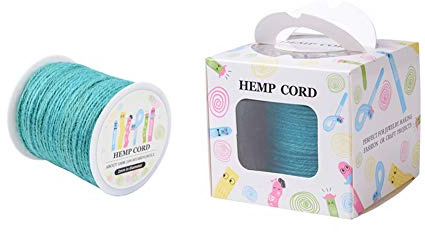 Craftdady Juteseil, 100 m x 2 mm, Jute-Schnur für Gartenarbeit, Bündeln, Floristik, Geschenkverpackungen und Bastelarbeiten, dekoratives Projekt, Türkis