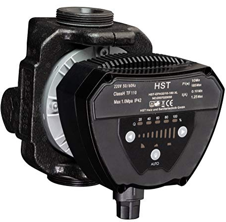 Hocheffiziente Heizungspumpe/Umwälzpumpe HST EPA 32/10-180 XL; inkl. Verschraubungen und Dichtungen; Förderhöhe 10Meter, Fördermenge 10m³/h, Energieklasse A