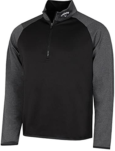 Callaway Golf Herren 2026 1/4 Zip Waffle Two-Tone Sport Midlayer-Pullover