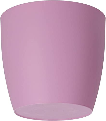 Waste Paper Basket Dust Bin Round Plastic Small Modern Style Home Office 6 colorus (Pink Matt, 30 cm)