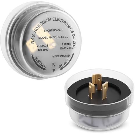 Changor Photocell Shorting Cap,TwistLock Photocell Shorting Cap,photocell head,Waterproof 1000W 120 480V Energy Saving Photocell Switch Shorting Cap,Dusk to Dawn 3 Prong Bypass Cap