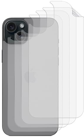 GIOPUEY Pellicola Protettiva Retro per iPhone 15, iPhone 15 Retro Pellicola, TPU Morbido, Sottile, Consistenza Opaca, Anti-Impronta, Liscio - Translucent