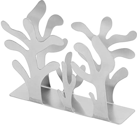 Coral Serviettenhalter Rack Serviettenständer Taschentuchhalter Desktop Papierförmiges Westliches Restaurant Hohles Lagerregal (Silber)