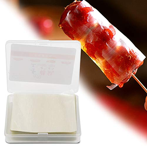 Uadme Carta Per Torrone,500 Pezzi di Carta Per Torrone,Riso Commestibile,Fogli di Carta Per Caramelle Fatti a Mano