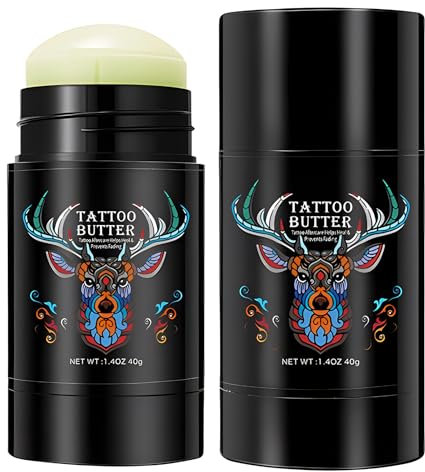 2 Stück Tattoo Creme Tattoo Butter, 40g Tattoo Balm Cream, Tattoo Crime, Tattoo After care Balm, Frisches Tattoo, Verstärkt Tattoo Farben, Natürliche Feuchtigkeitscreme, Schützt Neue Tattoos