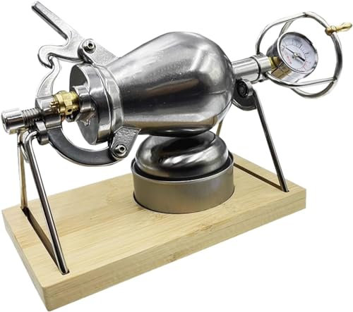 Umiup Máquina de Palomitas de maíz Tradicional China Cañón de Palomitas de maíz de Alta presión 100 ml/230 ml Máquina de Palomitas de maíz de manivela pequeña de Acero Inoxidable para el hogar (co