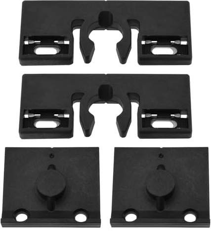 Be In Your Mind 2 Sets Terrassen-Balkontürriegel Kompatibel mit Schuco Balkontür-Schnäpper Sets 253655 254617 98050401 Kunststoff Schwarz 74 Mm X 29,5 Mm