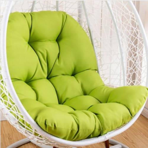 XILENY kudde För äggstol, Rund sittdyna/ryggkudde För hängande sittplats-120*80cm Hängestolskudde, Dyna För polyrattan/rattan hängande gunga/hängmatta inomhus & utomhus gunga/stol för bostäder