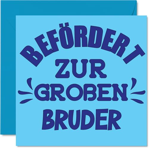 Stuff4 Karte zur Geburt Junge Mädchen - Befördert zur Großen Bruder - Babykarten zur Geburt Baby Karte Geburt Babyparty Herzlichen Glückwunsch, 145mm Glückwunschkarten Geburt Grußkarte